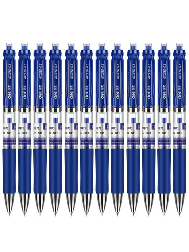 Deli S01 press gel pen simple and fashionable student writing 0.5mm water pen office signature pen stationery wholesale