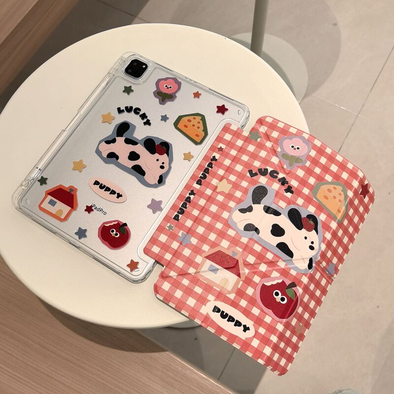 2024 Y-fold ipad protective case air6 magnetic pro11 inch air12 double-sided painted acrylic