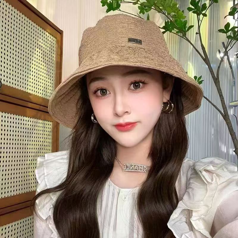 new sun protection hat women‘s face-looking small sun hat spring and summer new pleated wide brim travel bucket hat summer hat