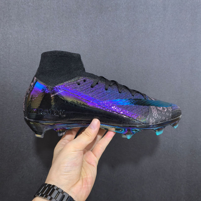Zapatos de comercio exterior Superfly zapatos de fútbol de combate real para hombres Assassin 16 zapatos deportivos de punto de alta altura zapatos de fútbol de moda FG para mujeres