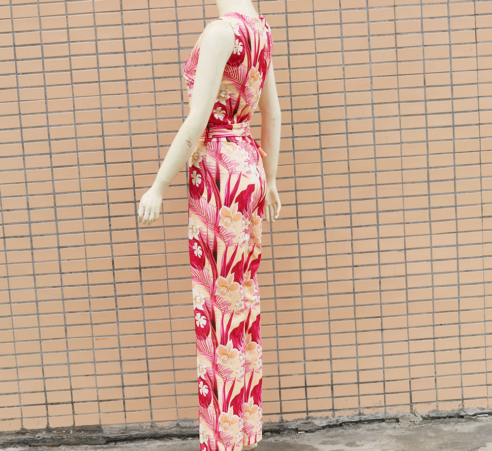 Women's Daily Beach Sexy Printing Full Length Printing Zipper Jumpsuits display picture 6