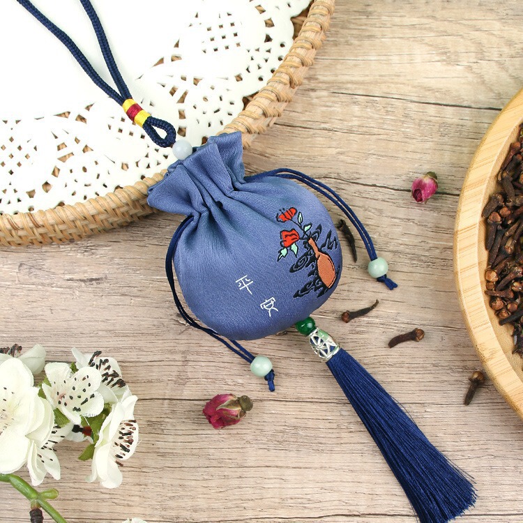 香包空嚢携帯刺繍自動車ストラップ香袋アクセサリー蚊よけラベンダー端午節束口ギフトバッグ|undefined