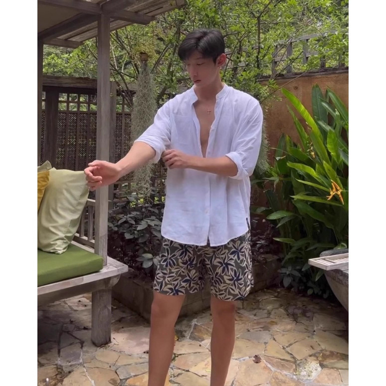 Solid Color Cotton and Linen Shirt for Men, Summer Lazy and Relaxed Old Money Style, Loose Long-Sleeved Shirt, Sun Protection Jacket