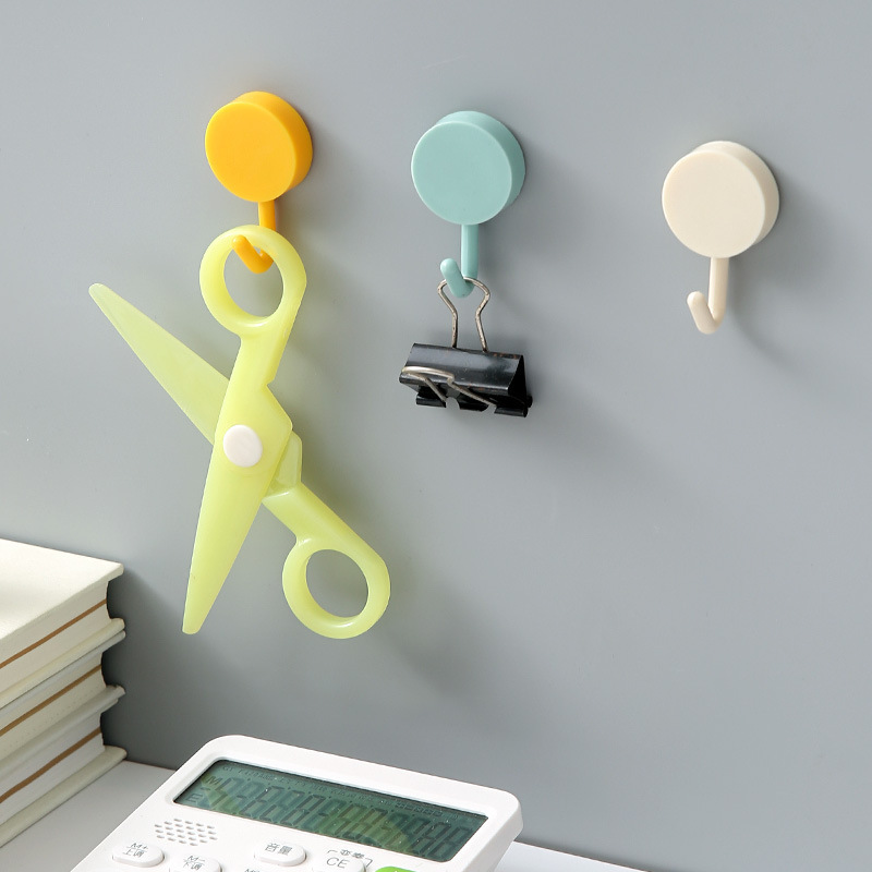 Macaron Colorful Hooks, No Punching, Traceless, Strong Sticky Hooks, Creative Household Wall Hooks, Round Small Hooks Macaron Colorful Hooks, No Punching, Traceless, Strong Sticky Hooks, Creative Household Wall Hooks, Round Small Hooks