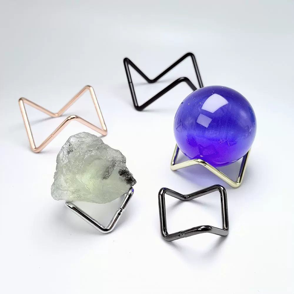 Металлическая подставка для демонстрации минералов в форме сердца, яйца, тыквы, V-образного образца, необработанного камня, кристаллического кластера, каменного шара.