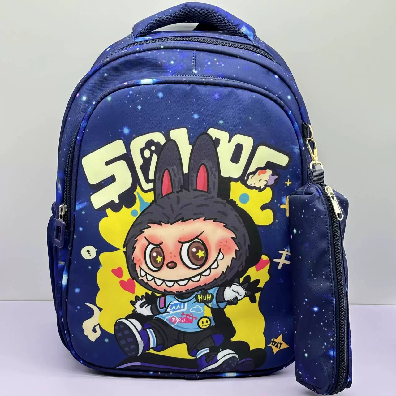 Cute backpack, cartoon bag for men and women, 16inch, for teenagers