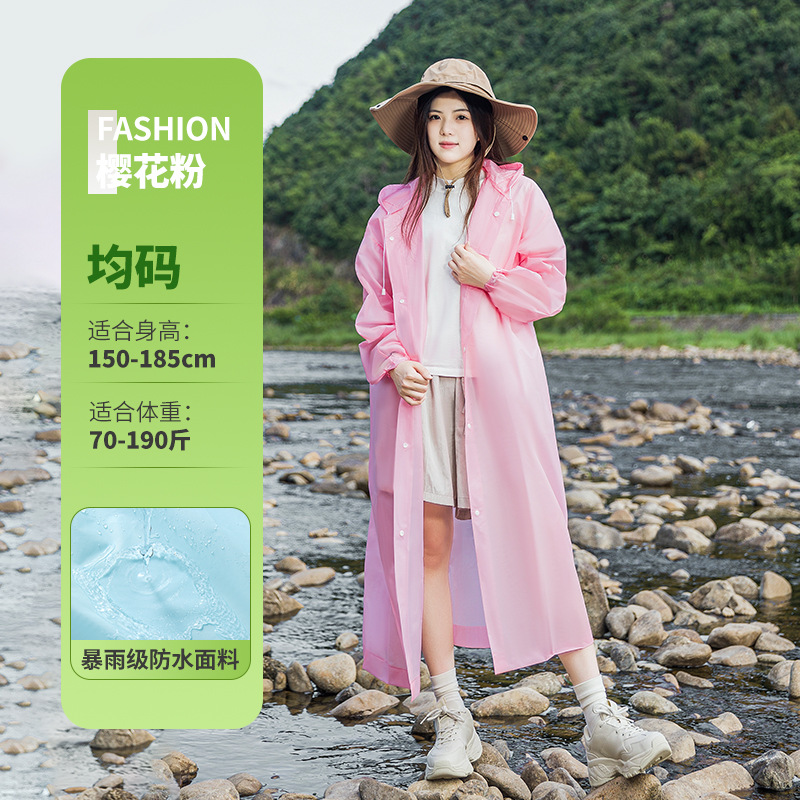 Adultos no desechables chaqueta de lluvia larga al aire libre montaña viaje grueso todo el cuerpo tormenta lluvia gris portátil chaqueta de lluvia