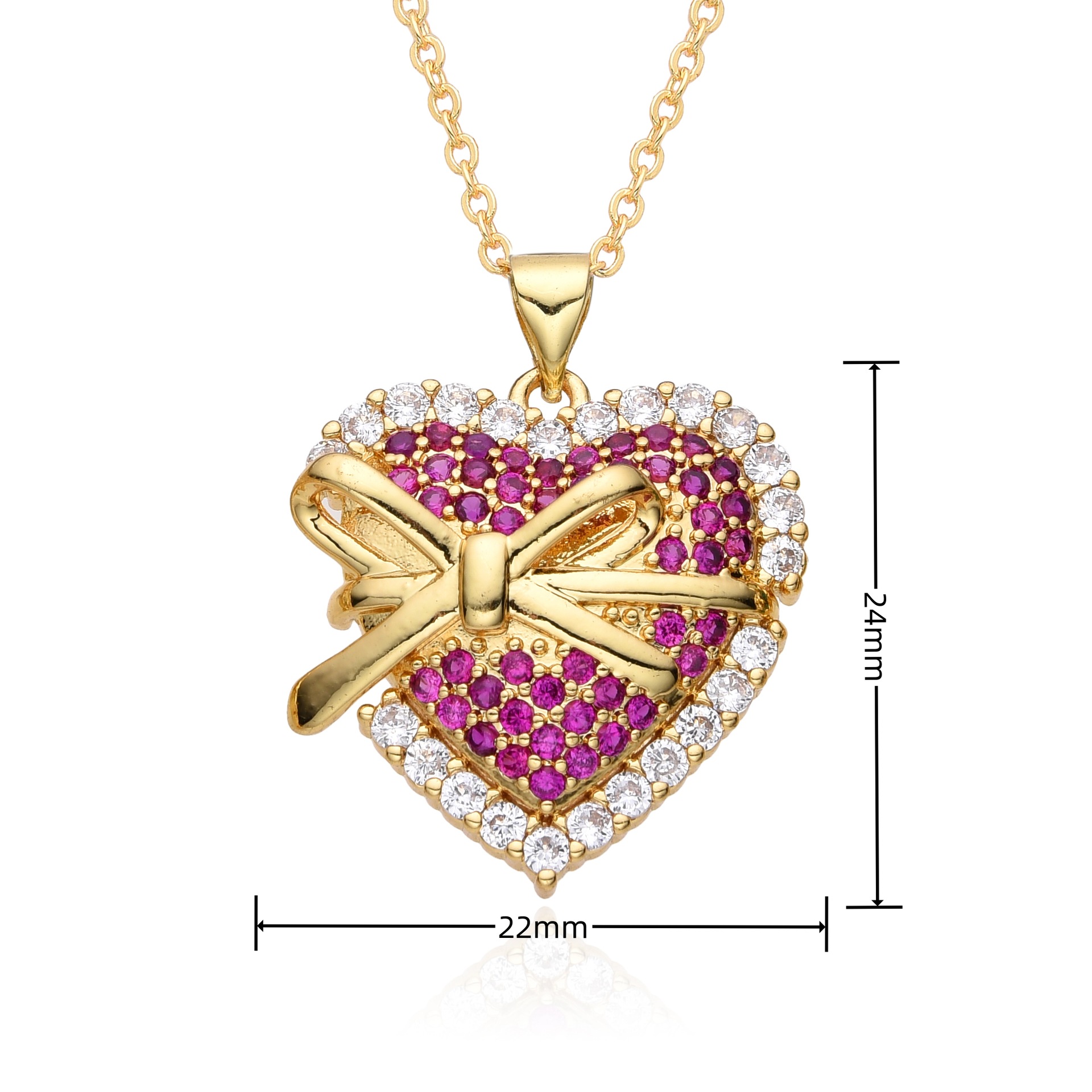 8g Weight Copper Pendant Material Zircon Inlay Material Pendant Necklace Classification Copper Chain Material 1 Piece Quantity Holiday, Daily Occasion Copper Material Heart Shape Pattern Women's Gender Inlay Design Retro, Simple Style, Shiny Style Copper Inlay Heart Shape Zircon Pendant Necklace 10