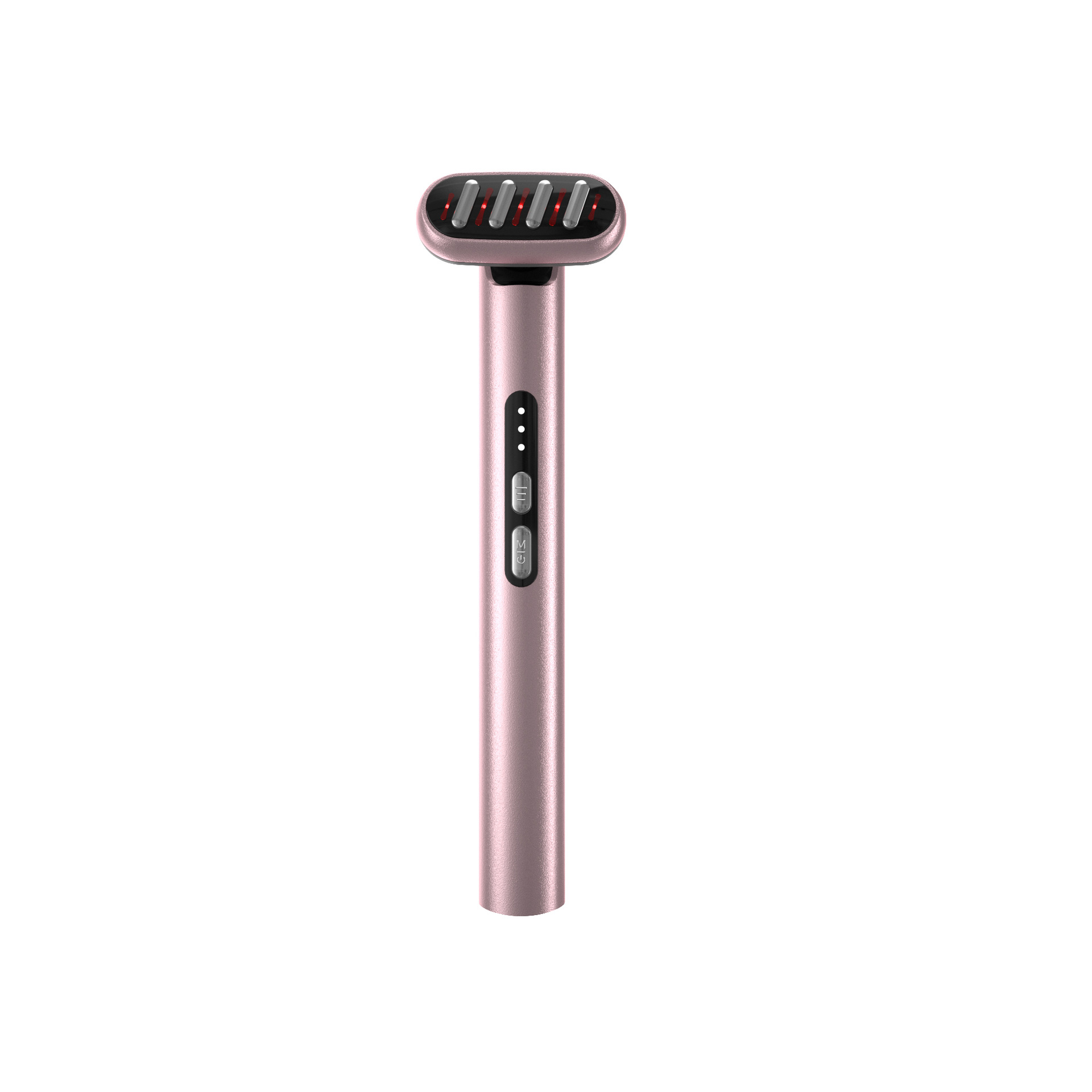 Instrumento Oftalmológico Leze 360 ° Dispositivo de belleza masajeador giratorio con luz roja vibrante EMS para rejuvenecimiento y reafirmación de la piel.