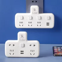 Мощный многофункциональный USB-конвертер с одной на несколько розеток, беспроводная розетка для домашнего офиса, 16А, беспроводная розетка для преобразования
