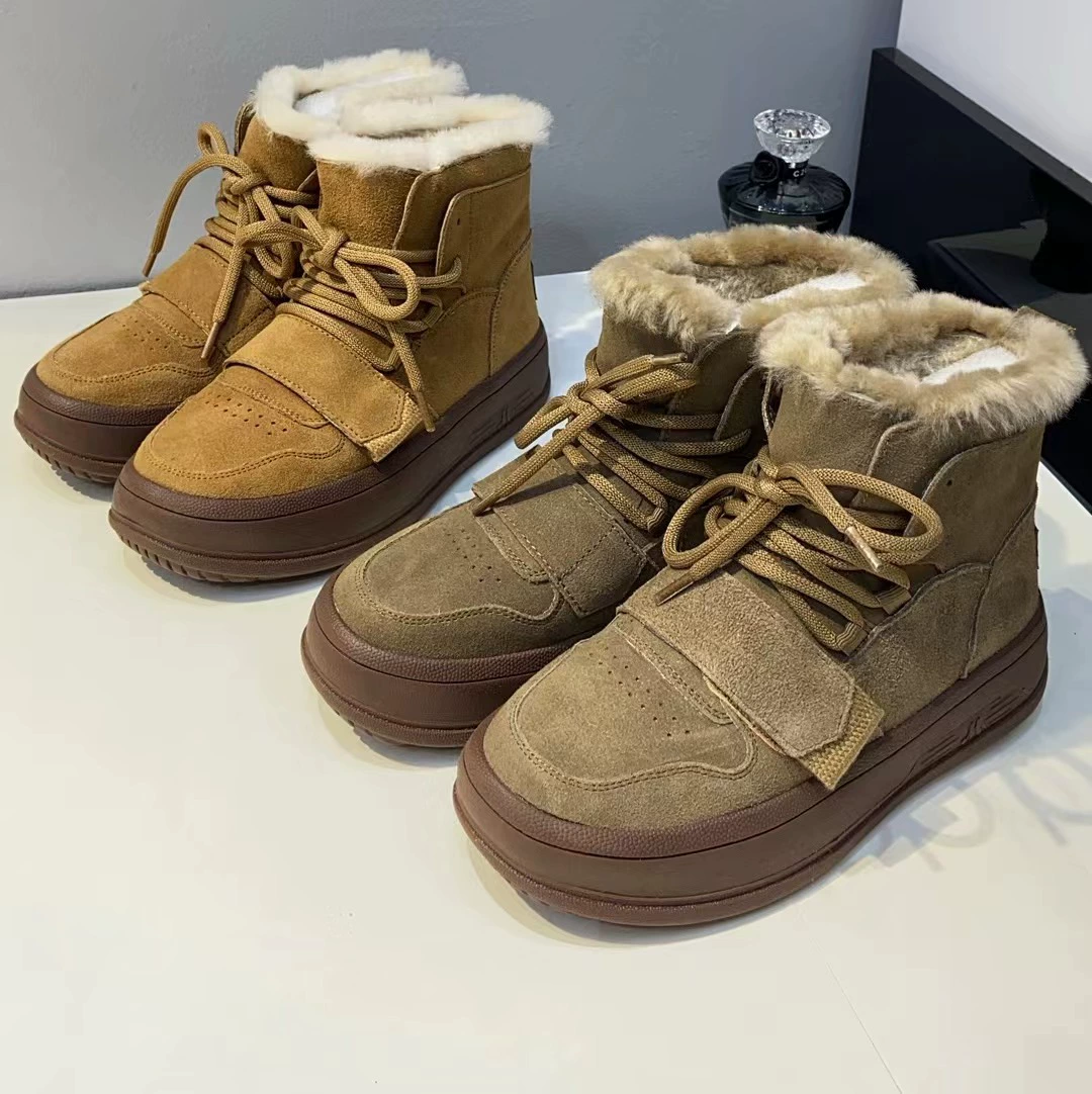 Winter warm low boots, 2023, genuine leather