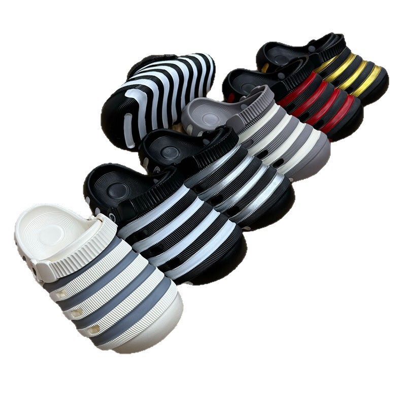 2026 New Classic Striped Men's Clogs Outdoor Walking Beach Sandals Outdoor Sports Water Shoes Wholesale