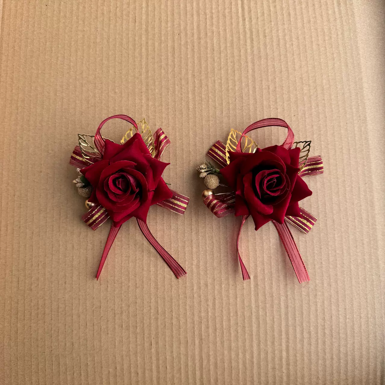 绒布胸花批发厂家供应中式结婚胸花森系新娘新郎嘉宾会议襟花