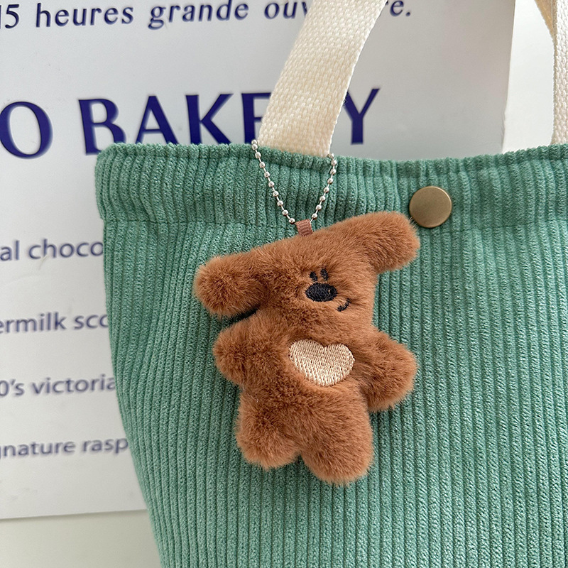 Colgante de dibujos animados cabeza inclinada oso de peluche colgante adorable oso muñeca bolso colgante accesorios colgante llave