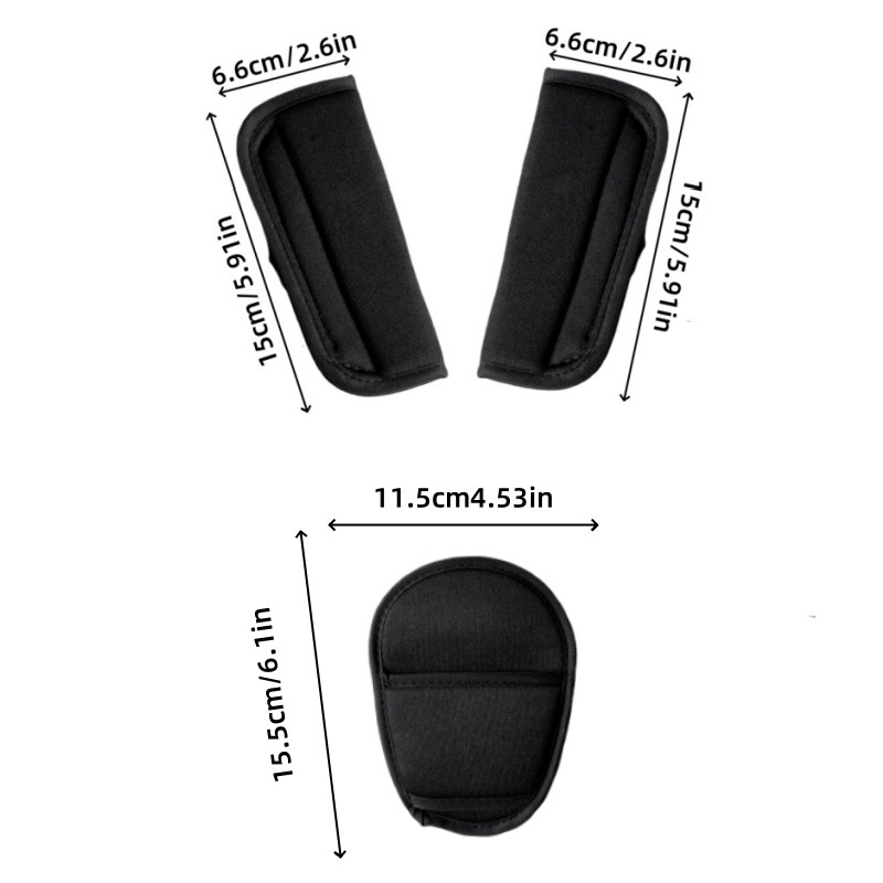 Cross-Border Children's Car Safety Seat Seat Belt Shoulder Pad Baby Stroller Shoulder Cover Front Crotch Cover Stroller Protective Cover