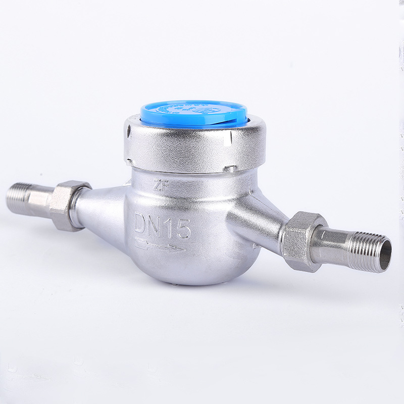 厂家供应304不锈钢机械水表旋翼式机械冷水表不锈钢表壳家用水X20