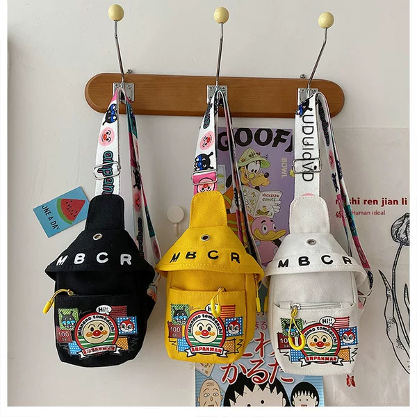 New Super Cute Superman Bag for Boys and Girls, Chest Bag, Crossbody Bag, Super Popular Cartoon Shoulder Bag, Mobile Phone Bag
