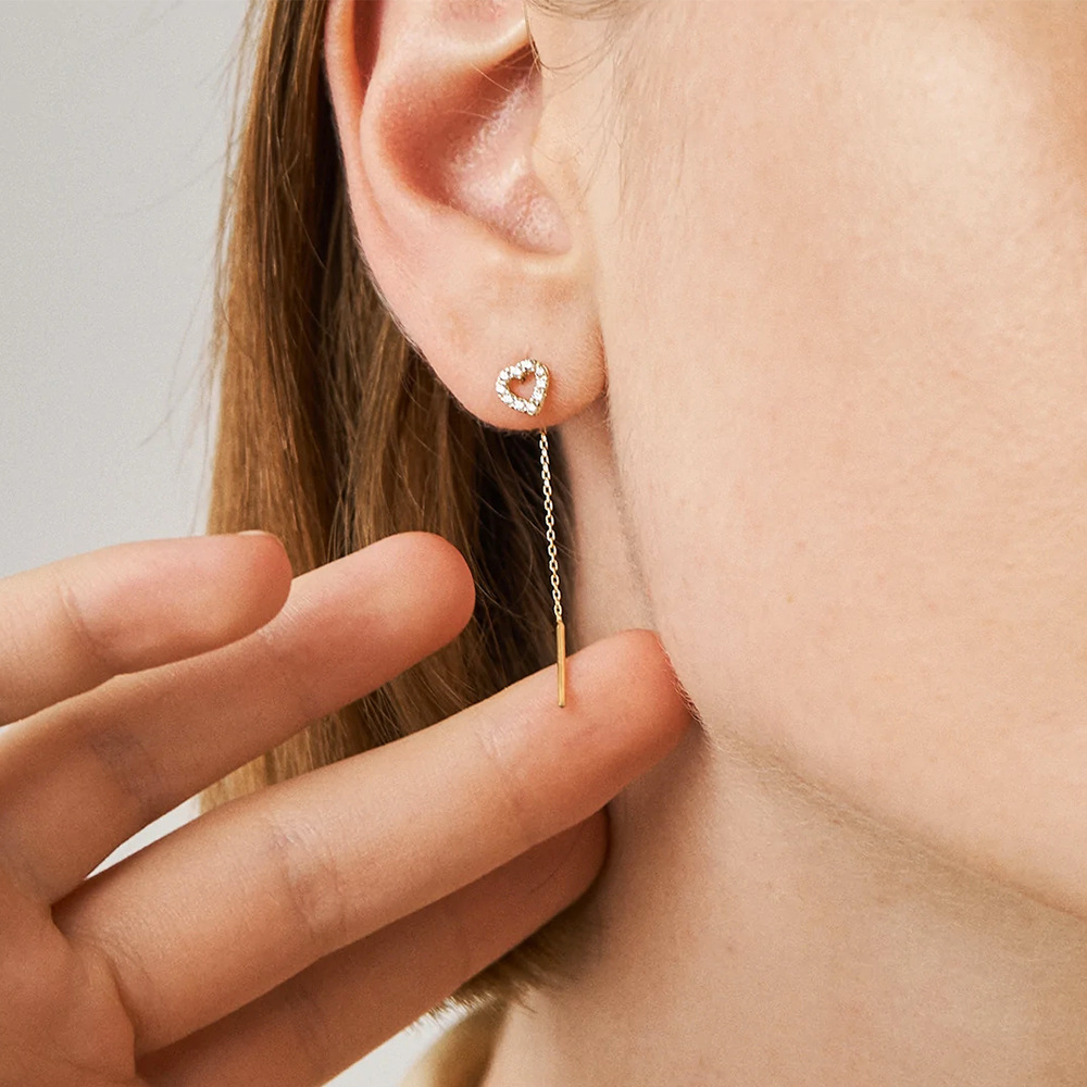 10g Weight Drop Earrings Classification 1 Pair Quantity Casual, Daily Occasion 925 Sterling Silver Material Geometric, Solid Color Pattern Women's Gender Plating Design Simple Style Style 1 Pair 925 Sterling Silver Geometric Solid Color Drop Earrings 6