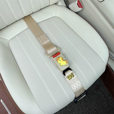 Car seat belt Driving and Riding Safety Belt Fixed - three-point-anti-strangle-safety-belt-beige-wuma