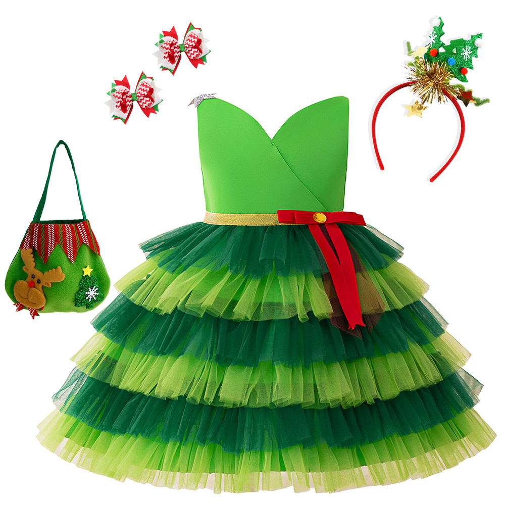 (Wholesale), (Cross-border trading), Christmas evening dress, small princess costume 2