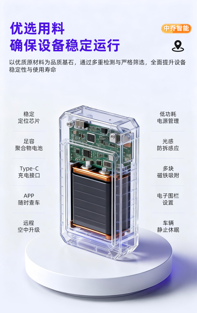 Rechargeable GPS Locator 4G Installation-Free Vehicle Locator Anti-Theft Device Electric Vehicle Tracker Remote Control
