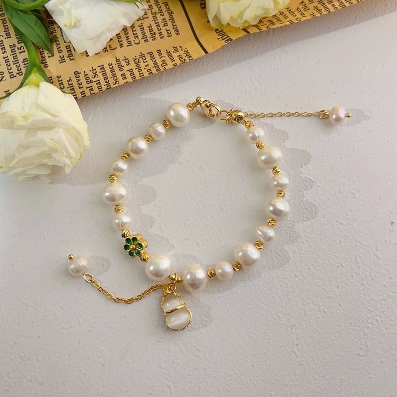 Elegant Geometric Pearl Copper Plating Bracelets