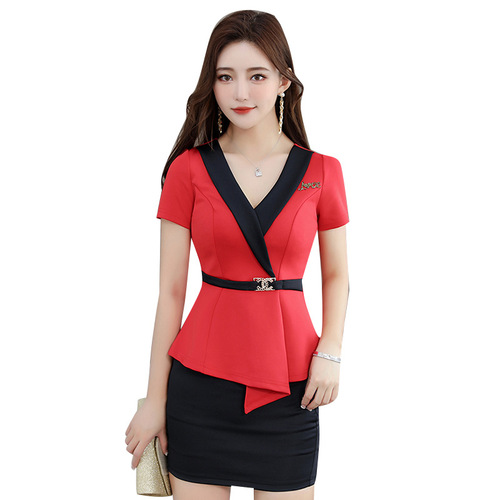 New nightclub sexy professional technician work clothes hip-covering suit short skirt health clothing massage sexy uniform