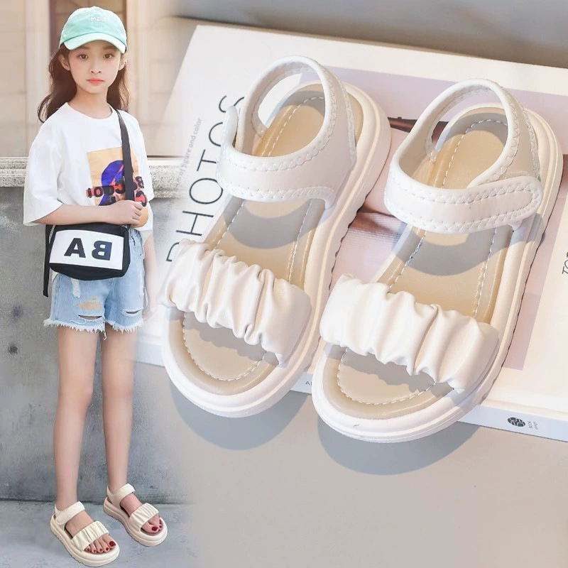 Sandals, summer children's footwear, fashionable shoes for princess, internet celebrity, soft sole, 16 years