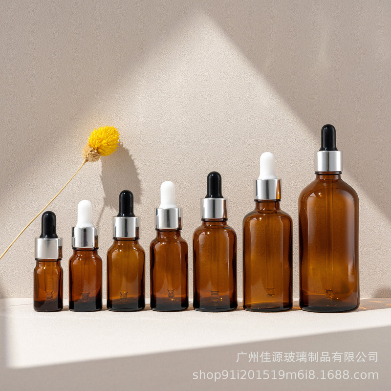 现货5ml-100ml棕色滴管瓶 30ml原液调配瓶 10ml茶色精油瓶 分装瓶|undefined