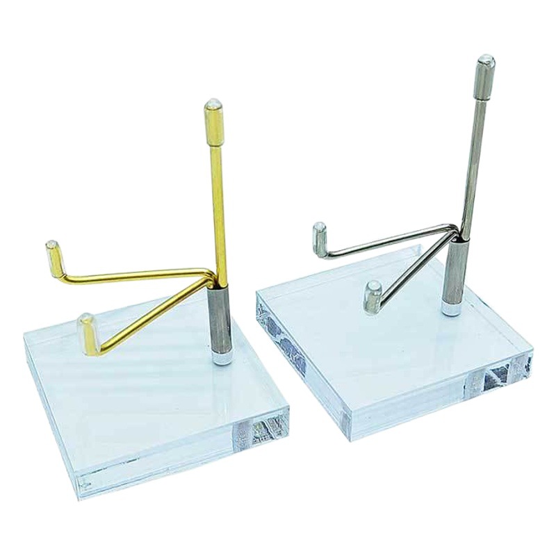 Brújula acrílica Soporte estándar de mina transparente Soporte de exhibición de base estándar de mina de cristal Soporte de estante Soporte de joyería