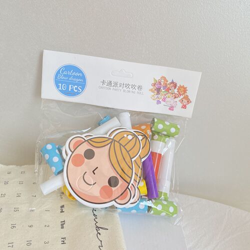 Blowing Dragon Whistle Blowing Roll Party Birthday Party Toy Long Nose Children's Whistle Cheerleading Props