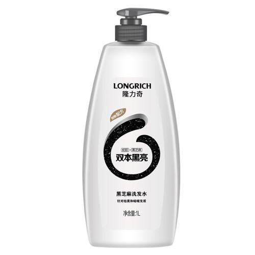 Longrich Black Sesame Shampoo 400ml 1L Snake Liver Double Black Shampoo Wholesale