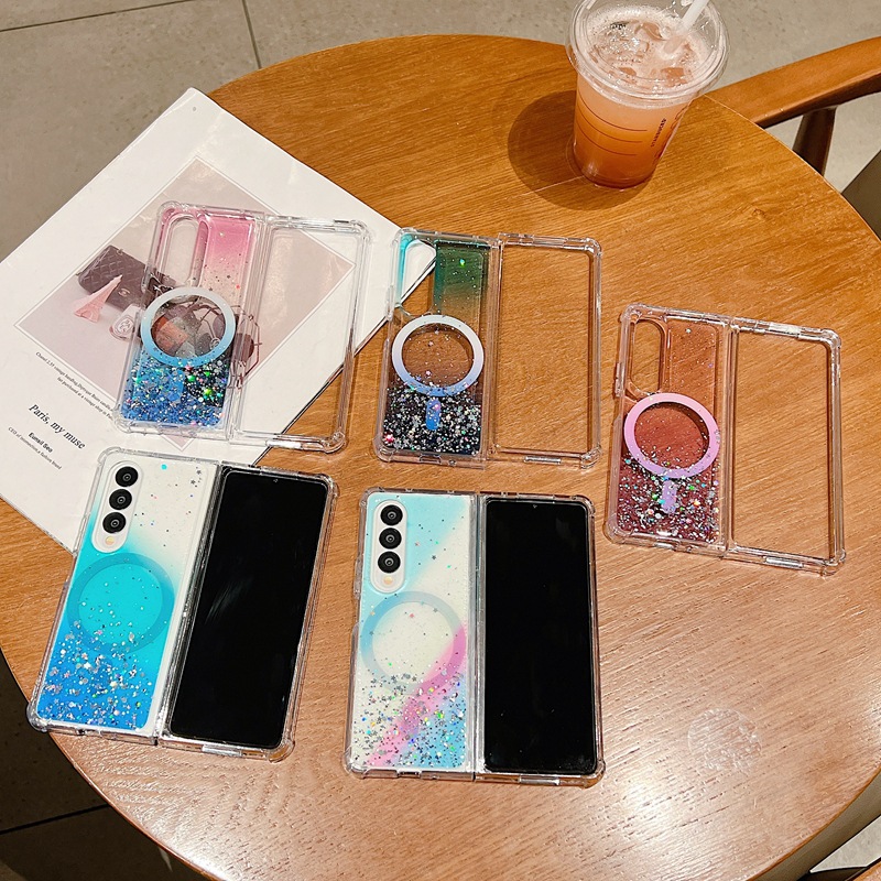 Magnetic Gradient Phone Case For Samsung Z Fold4 And Z Fold3_voghion.com