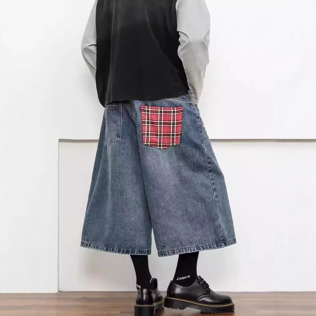 Summer Japanese retro design jeans for men and women