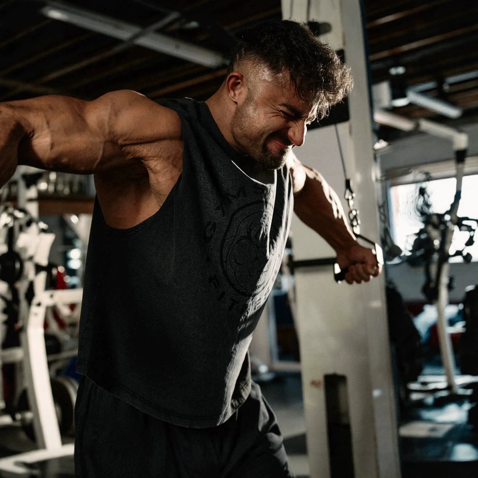 Gymshark kişi idman futbolkası, yüngül və nəfəs alan