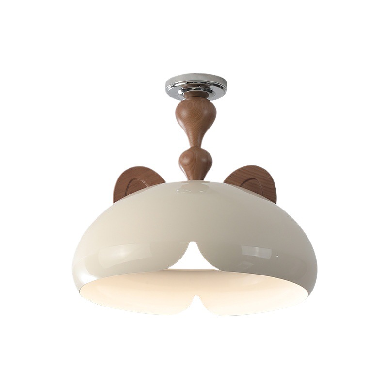 Lámpara de dormitorio de candelabro de estilo crema francés ins 2025 nuevo dormitorio principal lámpara de techo para niños y niñas