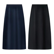 现货2025秋季新款气质简约中长款高腰显瘦开叉A字半身裙AR354131