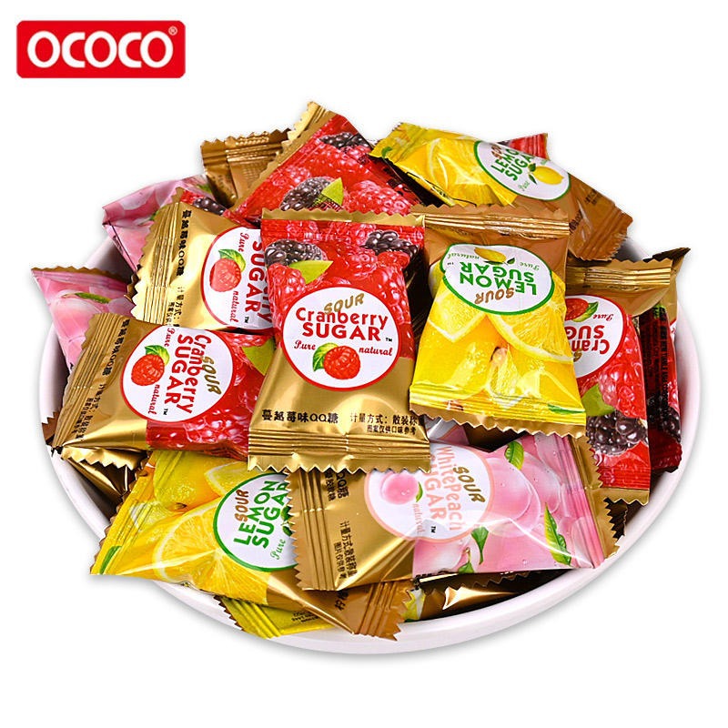 OCOCO 크랜베리 맛 과일 젤리 벌크 도매 결혼식 사탕 어린이 캐주얼 공유 새콤 달콤한 사탕
