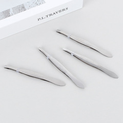 Manufacturer's oblique eyebrow trimming clip, horizontal stripe eyebrow tweezers, beauty tools, gift clips, stainless steel eyebrow clips
