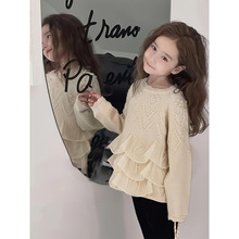 J 32867 Girls' lace knit sweater Ůͯ��˿������֯���羳