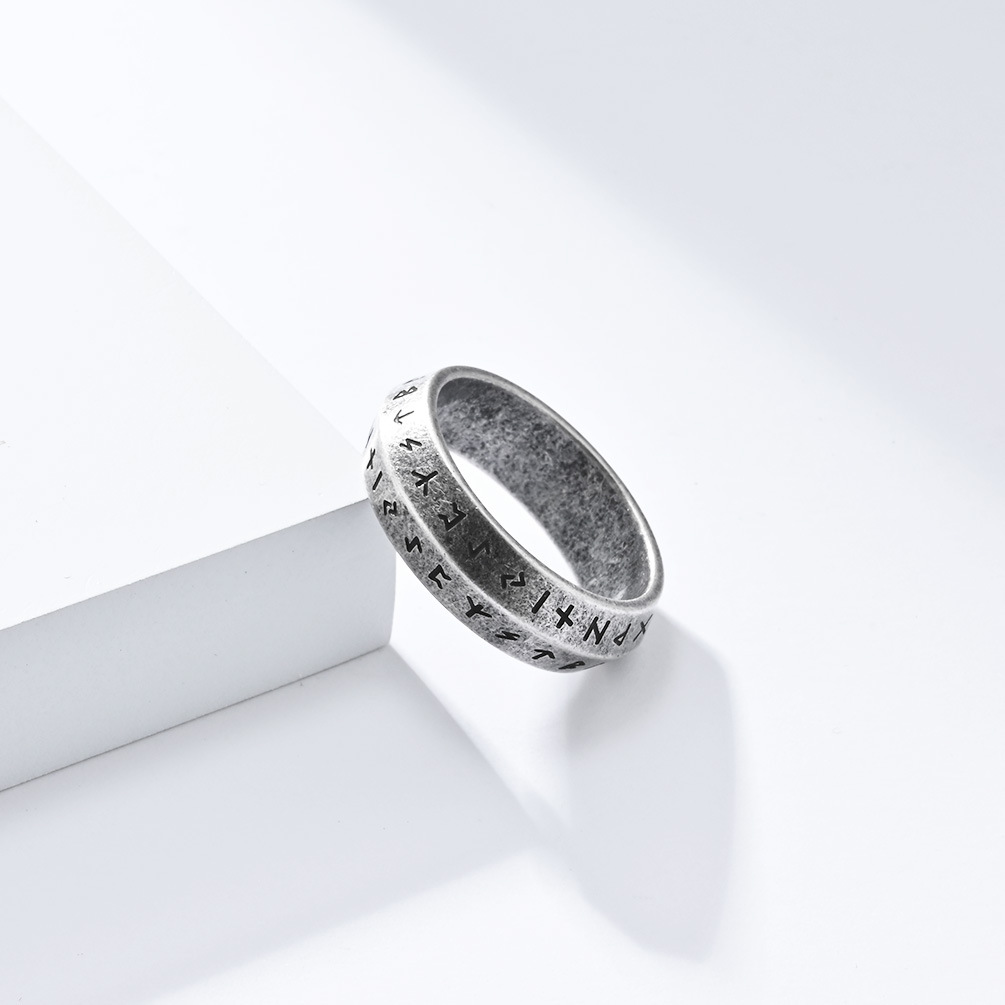 13g Weight Rings Classification 7, 8, 9 Ring Size 1 Piece Quantity Casual, Daily Occasion Titanium Steel Material Symbol Pattern Unisex Gender Polishing Design Hip-Hop Style Hip-Hop Symbol Titanium Steel Polishing Unisex Rings 4
