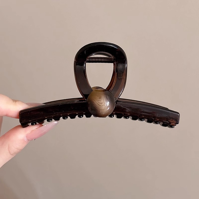 Clip de captura de acrílico 2025 nuevo clip de tiburón simple grande de alta gama, horquilla de pelo en la parte posterior de la cabeza, tocado de verano