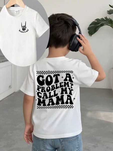 European and American Foreign Trade Amazon Summer New Hot Letter Printed Children's Wear suit Short-sleeved T-shirt Top for Big Children