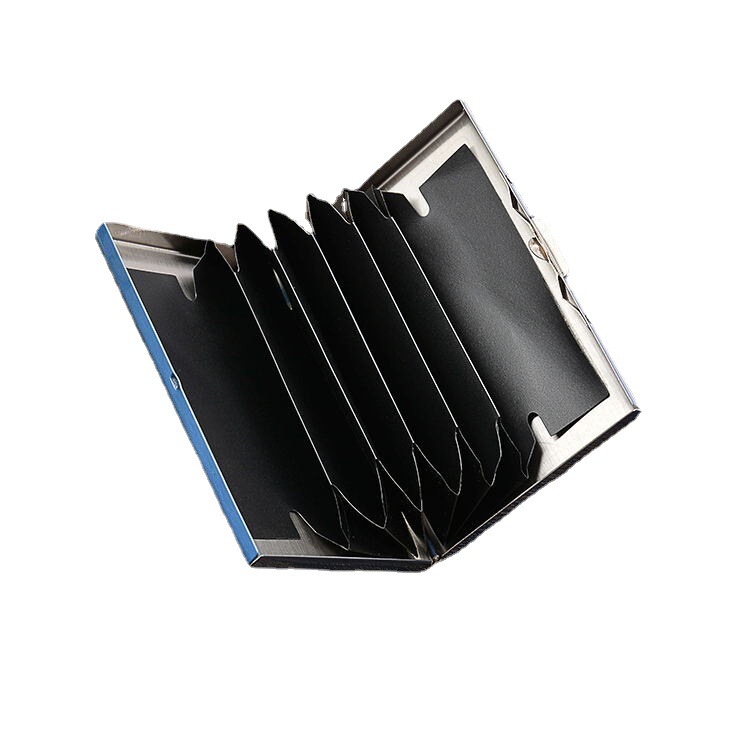 Manufacturer's Metal Card Holder with 6 Card Slots, Stainless Steel Colorful Rfid Card Case, Credit Card Case, Business Card Holder, Business Gift