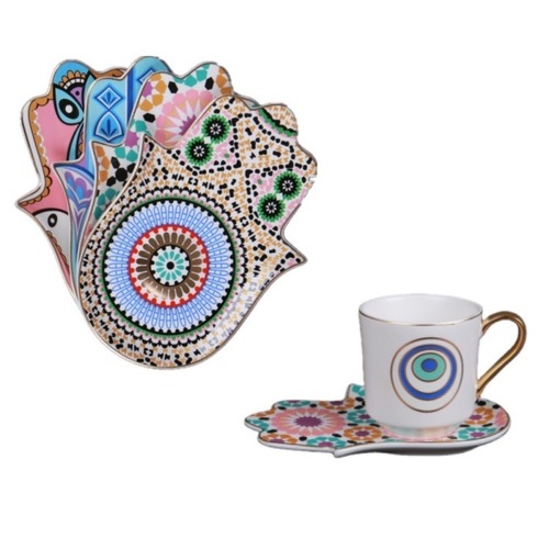 Turkish Coffee Cup and Saucer Set Nordic Creative Home Tableware Ceramic Water Cup Afternoon Tea Cups Tea Set Gift