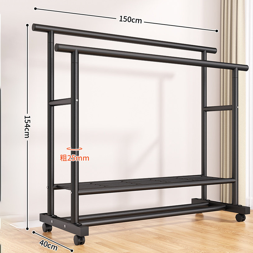 25개 튜브 - 이중 극 이중층 + 휠 - 검정색 150