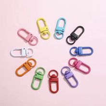 现货烤漆马卡龙色小门扣锌合金钥匙扣糖果色diy饰品配件挂扣门扣