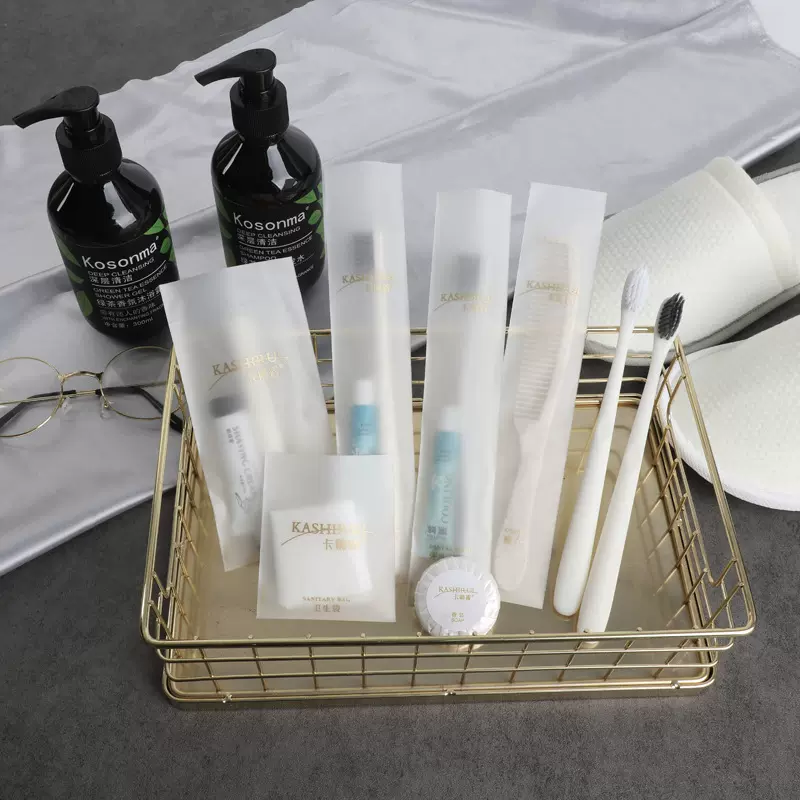 酒店一次性洗漱用品套装民宿宾馆用品牙刷牙膏梳子浴帽护理包套装