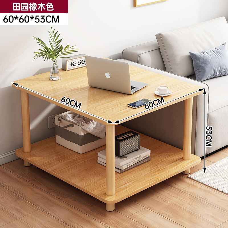 [경제 둥근 나무 다리] 목가적 인 오크 색 60*60*53cm