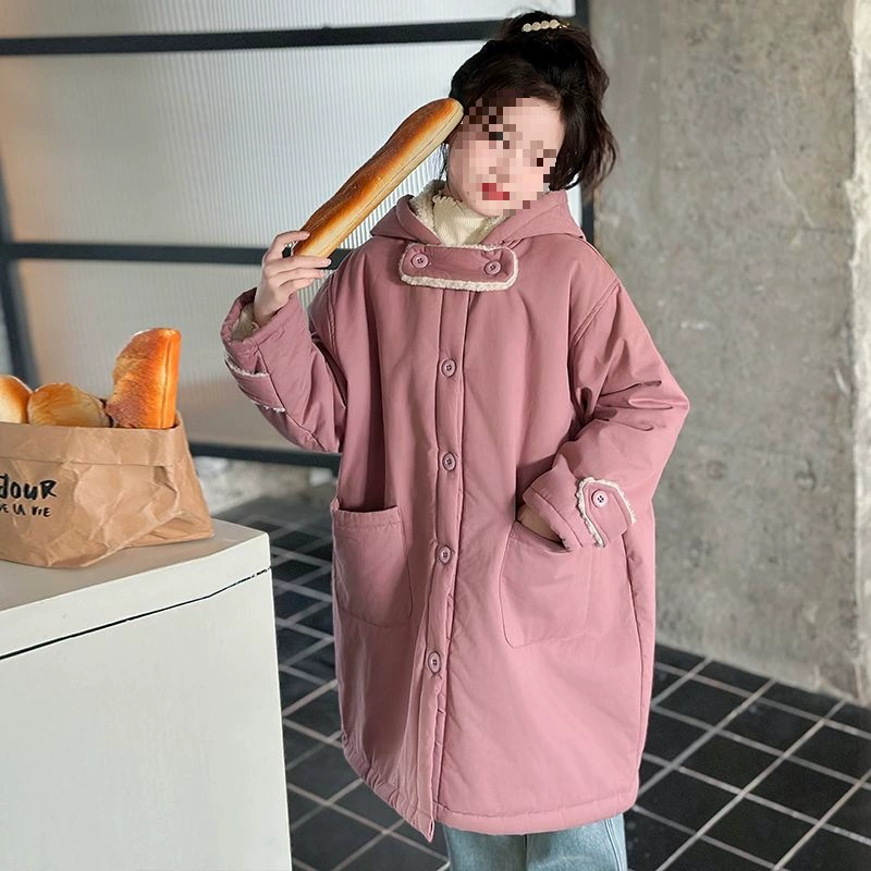 Хлопковая куртка для девочек зимой 2024 новый детский зазор